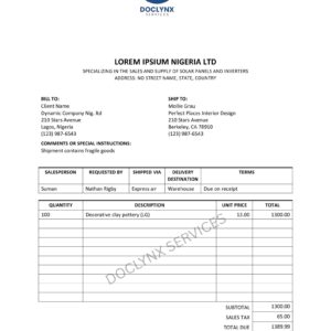 Invoice Template (Digital Download)
